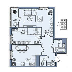 130,9 м², 3-комнатная квартира 12 060 000 ₽ - изображение 68