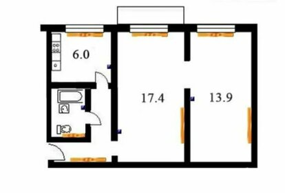 Квартира 43,2 м², 2-комнатная - изображение 5