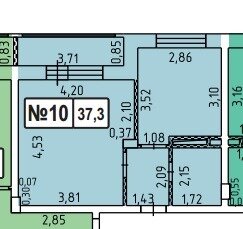 33 м², 1-комнатная квартира 4 500 000 ₽ - изображение 108