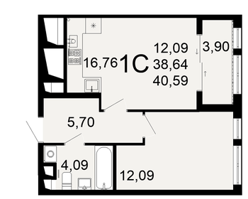 37 м², 1-комнатная квартира 4 100 000 ₽ - изображение 51