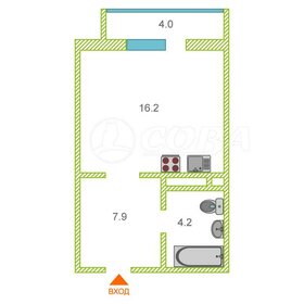 Квартира 28,8 м², студия - изображение 5