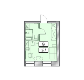 Квартира 16,7 м², студия - изображение 4