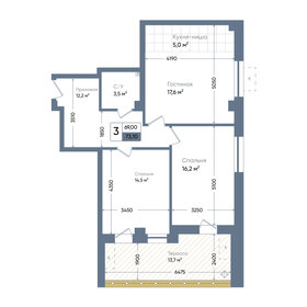 Квартира 73,1 м², 3-комнатная - изображение 1