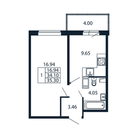 35 м², 1-комнатная квартира 5 873 888 ₽ - изображение 102