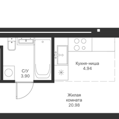 Квартира 30,5 м², студия - изображение 3