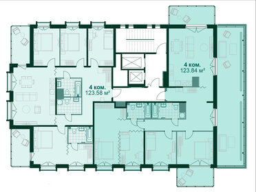 Квартира 124,3 м², 4-комнатная - изображение 2