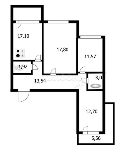 73,3 м², 3-комнатная квартира 8 500 000 ₽ - изображение 1