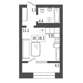 27 м², 1-комнатная квартира 4 185 000 ₽ - изображение 12