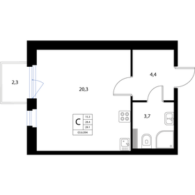 29 м², квартира-студия 5 104 000 ₽ - изображение 40