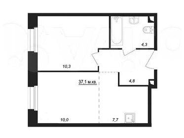 Квартира 37,1 м², 2-комнатная - изображение 1