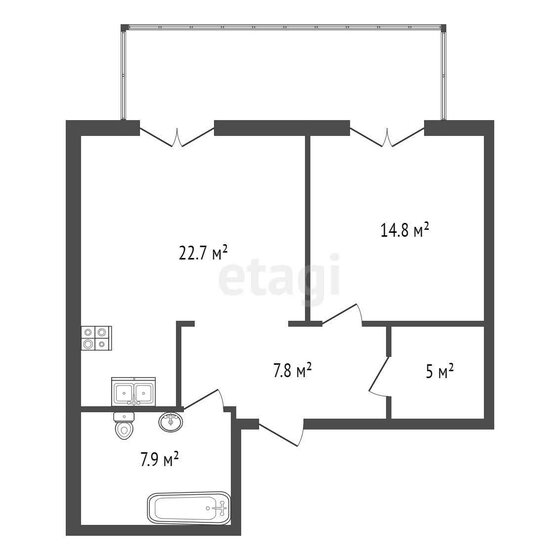 58,2 м², 1-комнатная квартира 24 450 000 ₽ - изображение 43