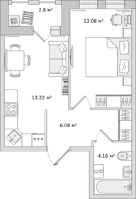 34,7 м², 1-комнатная квартира 5 700 000 ₽ - изображение 55