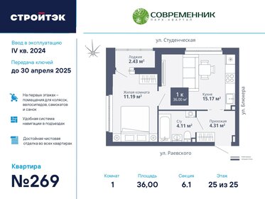 Квартира 36 м², 1-комнатная - изображение 1