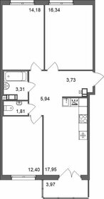 Квартира 76,9 м², 3-комнатная - изображение 1