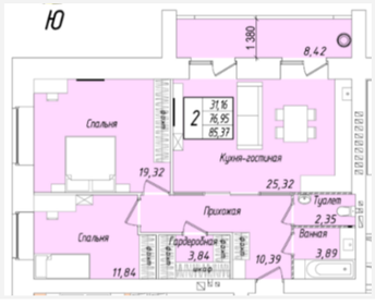 112,3 м², 3-комнатная квартира 9 270 000 ₽ - изображение 28