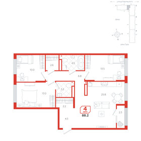 88,2 м², 4-комнатная квартира 12 660 000 ₽ - изображение 25