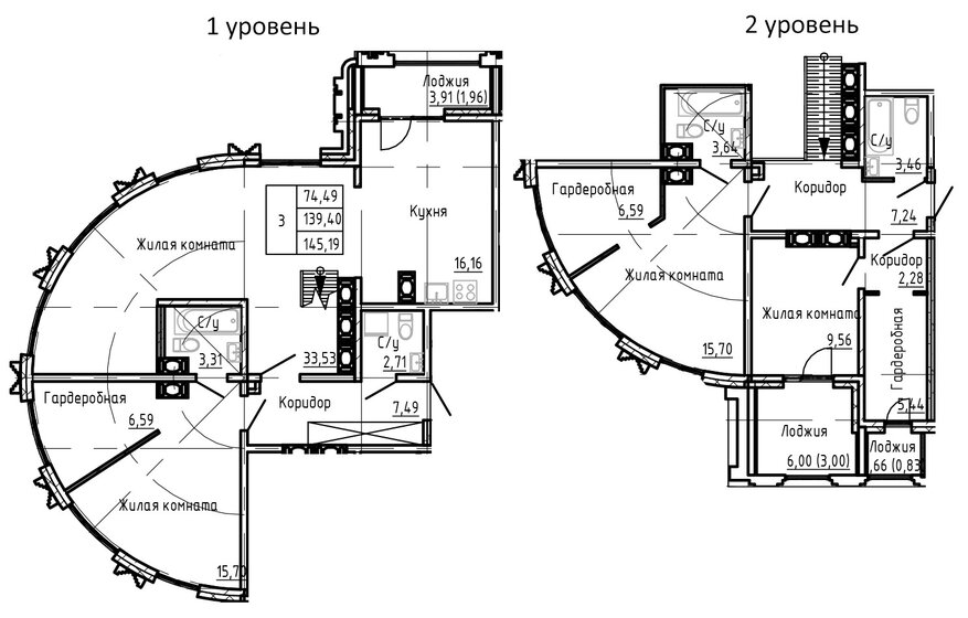 145,2 м², 3-комнатная квартира 115 880 000 ₽ - изображение 1