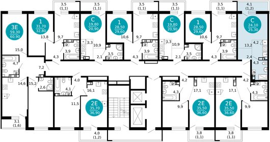 25 м², 1-комнатная квартира 9 100 000 ₽ - изображение 48