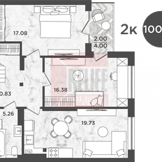 Квартира 108 м², 2-комнатная - изображение 4