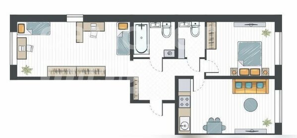 51,8 м², 3-комнатная квартира 4 610 200 ₽ - изображение 24