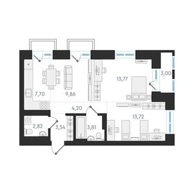 60,9 м², 3-комнатная квартира 11 450 000 ₽ - изображение 54
