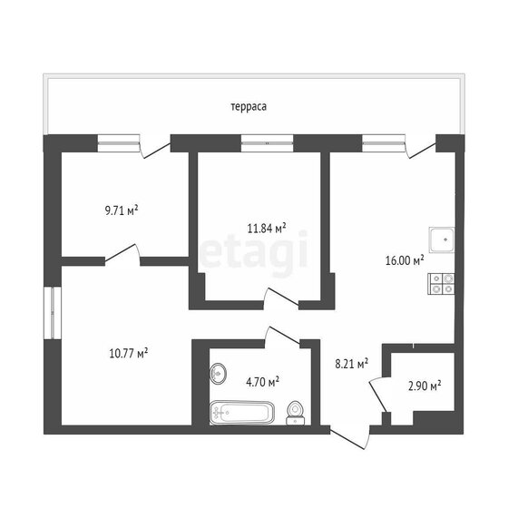 60,3 м², 3-комнатная квартира 7 750 000 ₽ - изображение 1