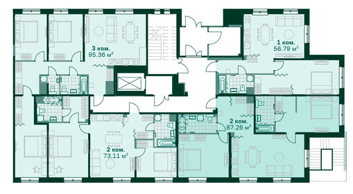89,3 м², 2-комнатная квартира 29 760 000 ₽ - изображение 12