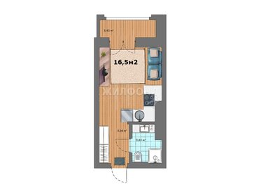 Квартира 24,1 м², студия - изображение 1