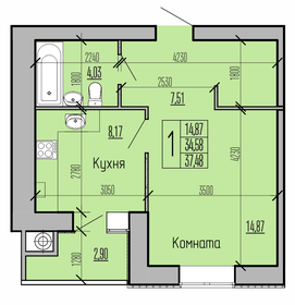 40,6 м², 1-комнатная квартира 3 291 120 ₽ - изображение 33
