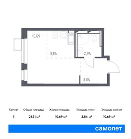 Квартира 21,3 м², студия - изображение 1