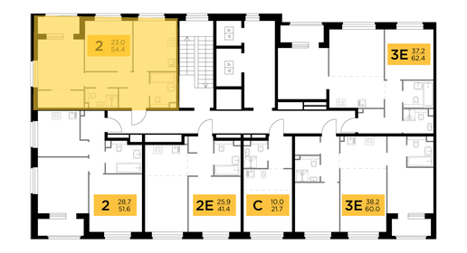 55 м², 2-комнатная квартира 9 990 000 ₽ - изображение 54