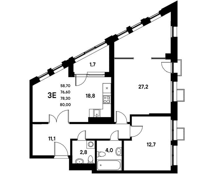 78,3 м², 3-комнатная квартира 12 006 163 ₽ - изображение 1