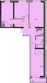 Квартира 76,7 м², 3-комнатная - изображение 1