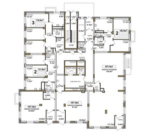 77,8 м², 3-комнатная квартира 9 900 000 ₽ - изображение 52