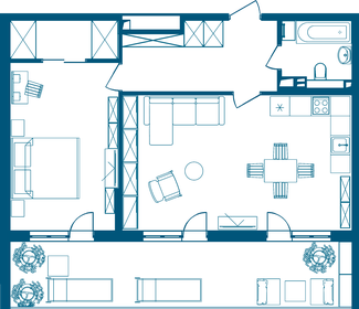 87,4 м², 2-комнатные апартаменты 30 304 148 ₽ - изображение 19