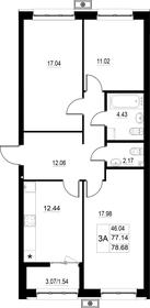 78,7 м², 3-комнатная квартира 10 960 000 ₽ - изображение 13