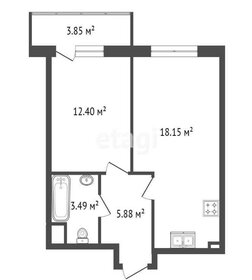 Квартира 40 м², 1-комнатная - изображение 1