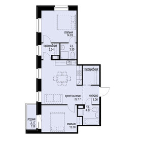 68 м², 2-комнатная квартира 18 025 300 ₽ - изображение 11
