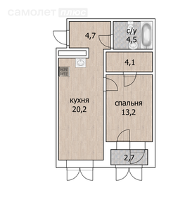 65,8 м², 1-комнатная квартира 8 950 000 ₽ - изображение 112