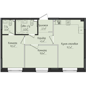 55,3 м², 2-комнатная квартира 4 597 000 ₽ - изображение 20