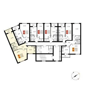 70,2 м², 2-комнатная квартира 11 850 000 ₽ - изображение 77
