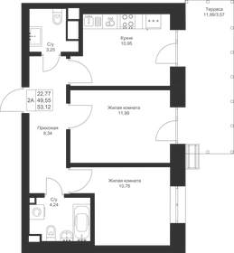 55 м², 2-комнатная квартира 9 240 000 ₽ - изображение 49