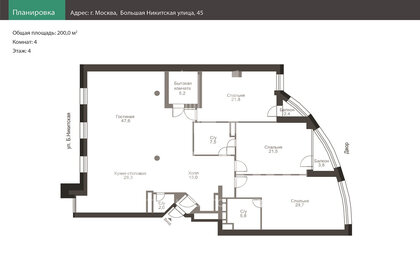 Квартира 206 м², 4-комнатная - изображение 2