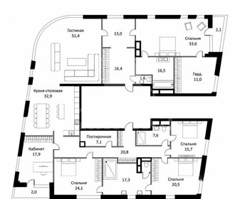 Квартира 308 м², 6-комнатная - изображение 5