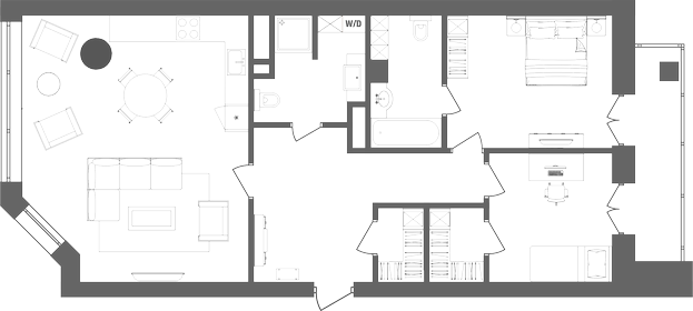 Квартира 97,9 м², 2-комнатная - изображение 1