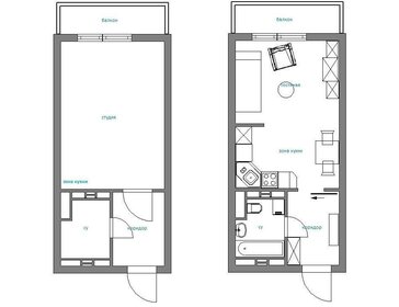 Квартира 23 м², студия - изображение 1