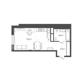 Квартира 27 м², студия - изображение 1