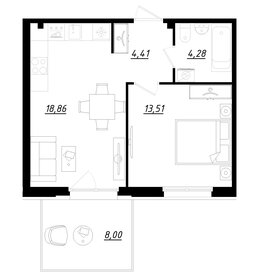 44,6 м², 1-комнатная квартира 6 100 000 ₽ - изображение 17