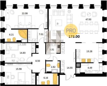 Квартира 173 м², 4-комнатная - изображение 1