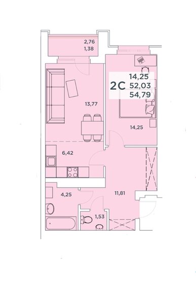 55 м², 5-комнатная квартира 8 347 000 ₽ - изображение 1